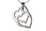 NEW- Steel Dual Hearts Necklace